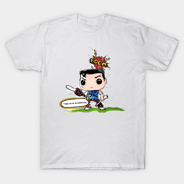 Cartoon-y Ash T-Shirt by KazArtDesigns